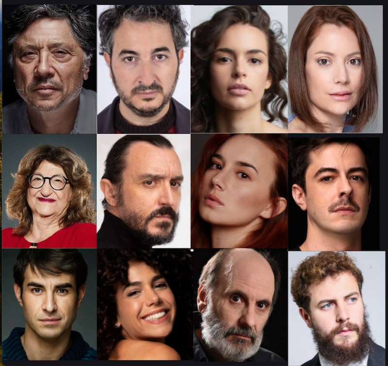 Pirubi Producciones Cast Tránsito: Carlos Bardem, Pep Riera, Silvia Naval, Elisabeth Anne Miller, Mamen García, David PAreja, Silvia Naval, Aria Bedmar, Víctor Palmero, Dani Muriel, Mariana Limeres, Nacho Marraco, Norberto Trujillo